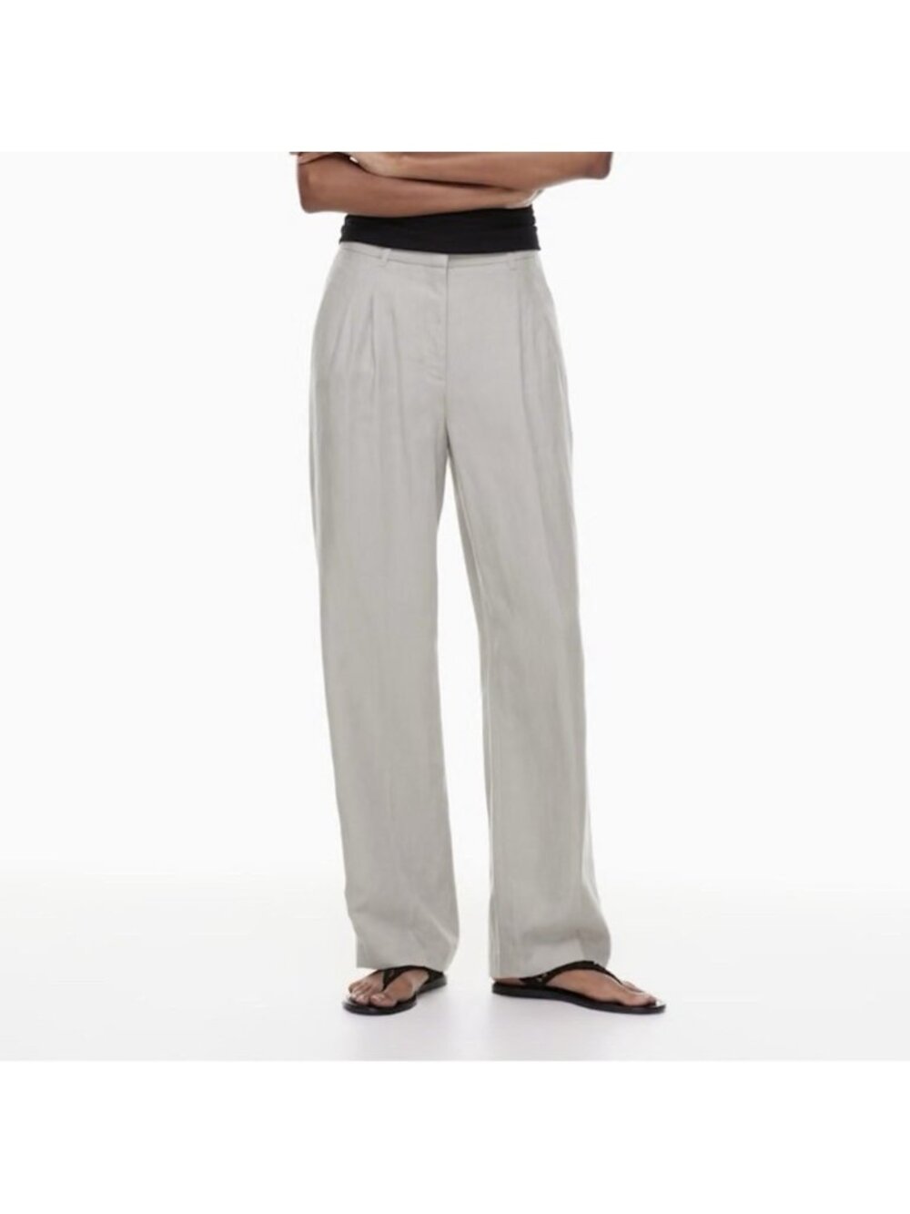 Aritzia The Effortless Pant CruiseLinen High-waisted wide-leg Linen Grey
